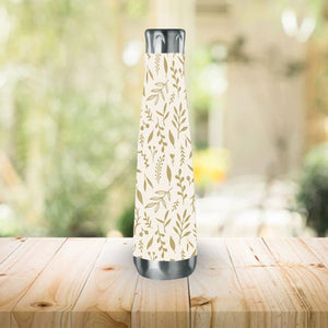 Gold Falling Leaves Water Bottle