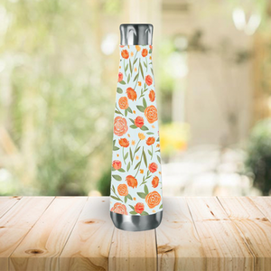 Burnt Orange Floral Water Bottle