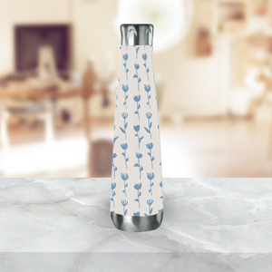 Light Blue Flower Water Bottle