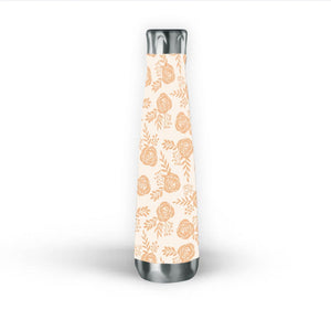 Light Orange Floral Water Bottle