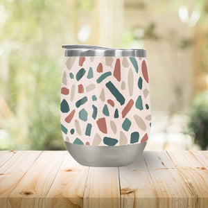 Warm Terrazzo Wine Tumbler