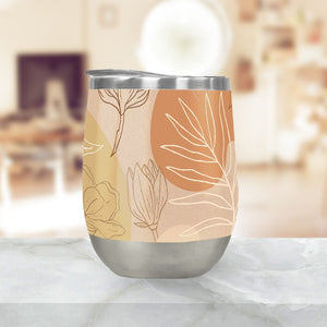 Orange Abstract Desert Wine Tumbler