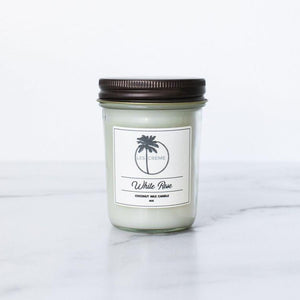 White Rose Scent Coconut Wax Candle