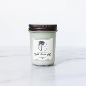 White Tea + Ginger Scent Coconut Wax Candle