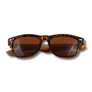 Real Zebra Wood Tortoise Frame Wanderer Sunglasses