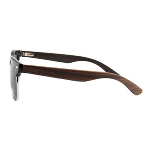 Real Ebony Brow-line Style Retro Shade Sunglasses
