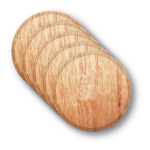 Wooden Coasters 4" Shape Options 4-Pack