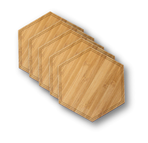 Wooden Coasters 4" Shape Options 4-Pack
