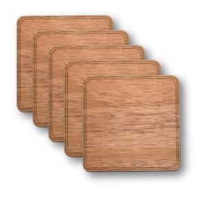 Wooden Coasters 4" Shape Options 4-Pack