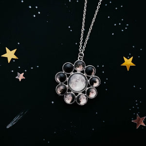 Moon Phase Halo Jewelry Set