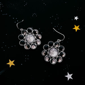 Moon Phase Halo Jewelry Set