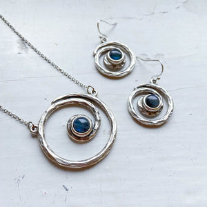 Spiral Silver Milky Way Jewelry Set