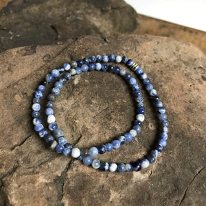 Sodalite Mini Bead Bracelet