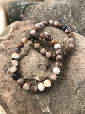 Wood Opalite Bracelet - matte