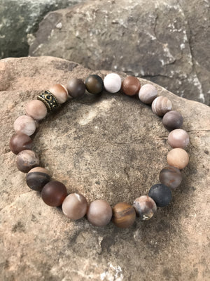 Wood Opalite Bracelet - matte