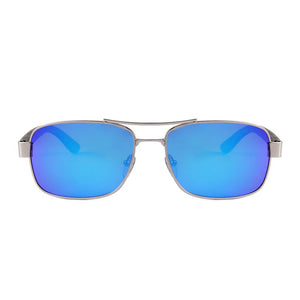 Real Ebony Wood Silver Framed Slim Aviators by WUDN