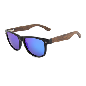 Real Ebony Wood Hybrid Wanderer Style Sunglasses by WUDN