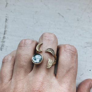 Moon Phase Sculpture Ring
