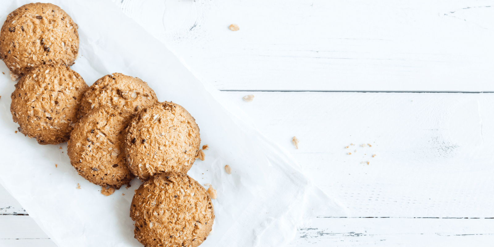 Cookies on a white background