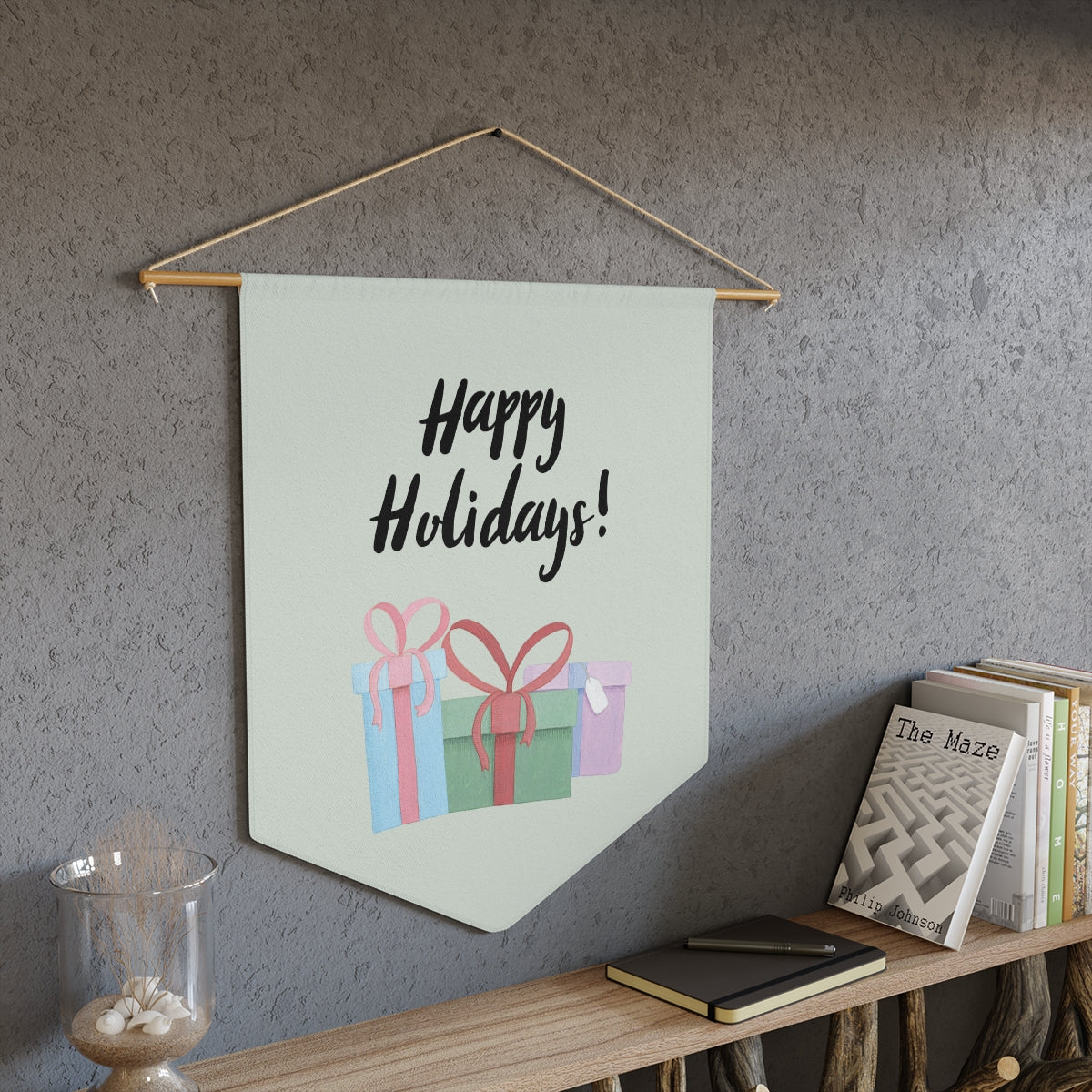 Holiday Pennant - Happy Holidays &amp; Presents