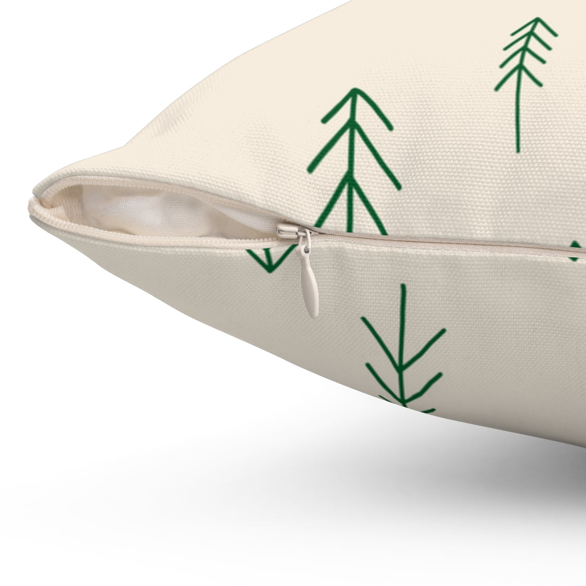 Polyester Square Holiday Pillowcase - Evergreen