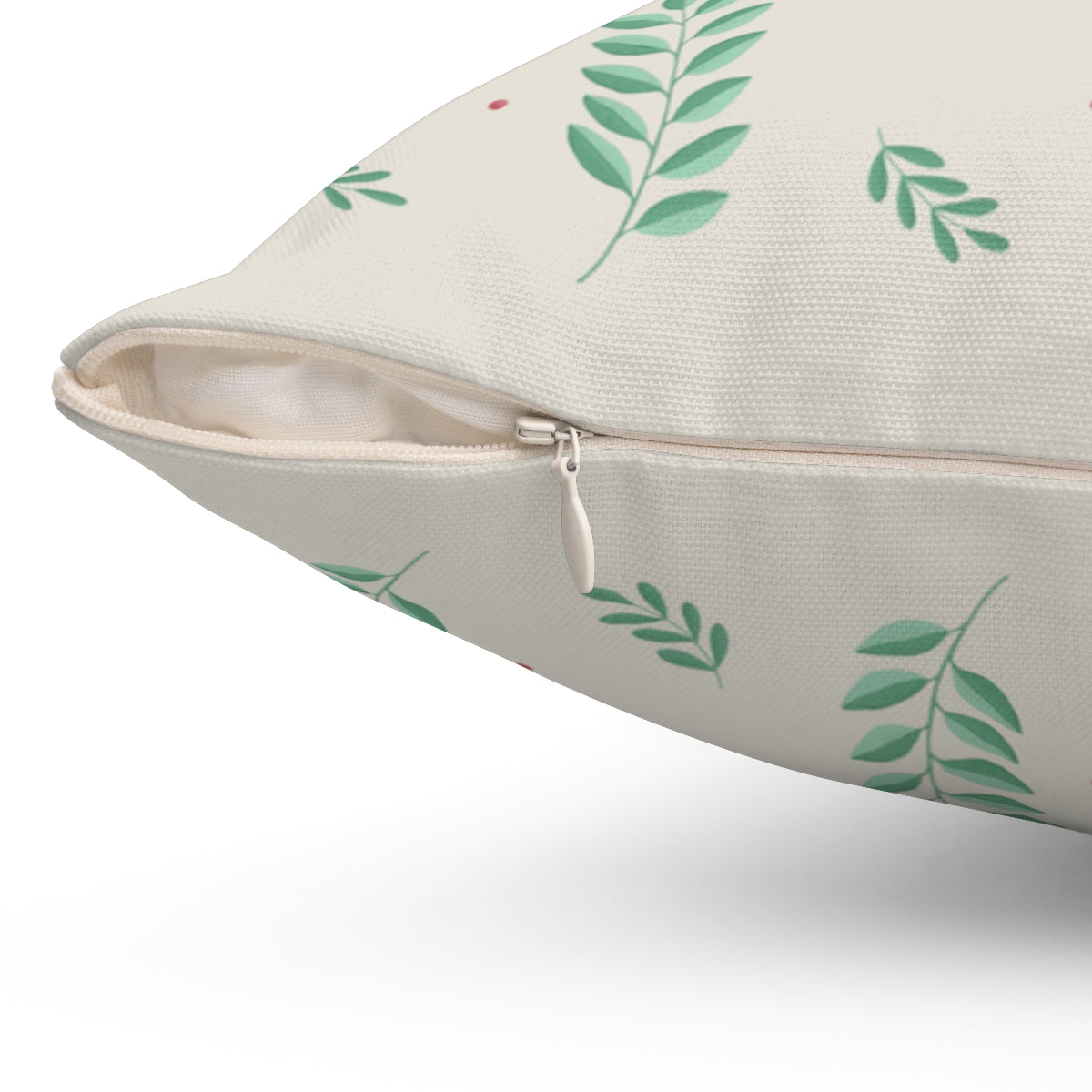 Polyester Square Holiday Pillowcase - Large Holly
