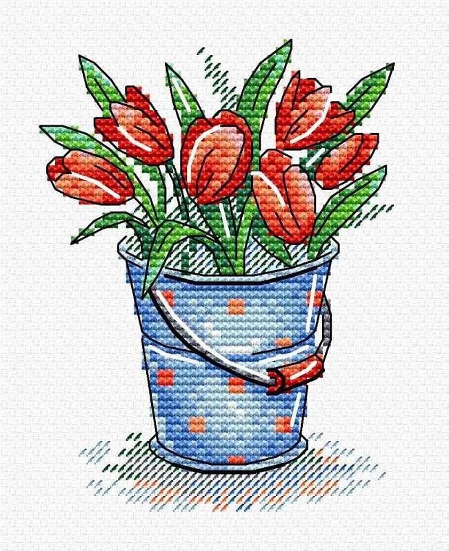 Tulip Freshness SM-377 Cross-Stitch Kit