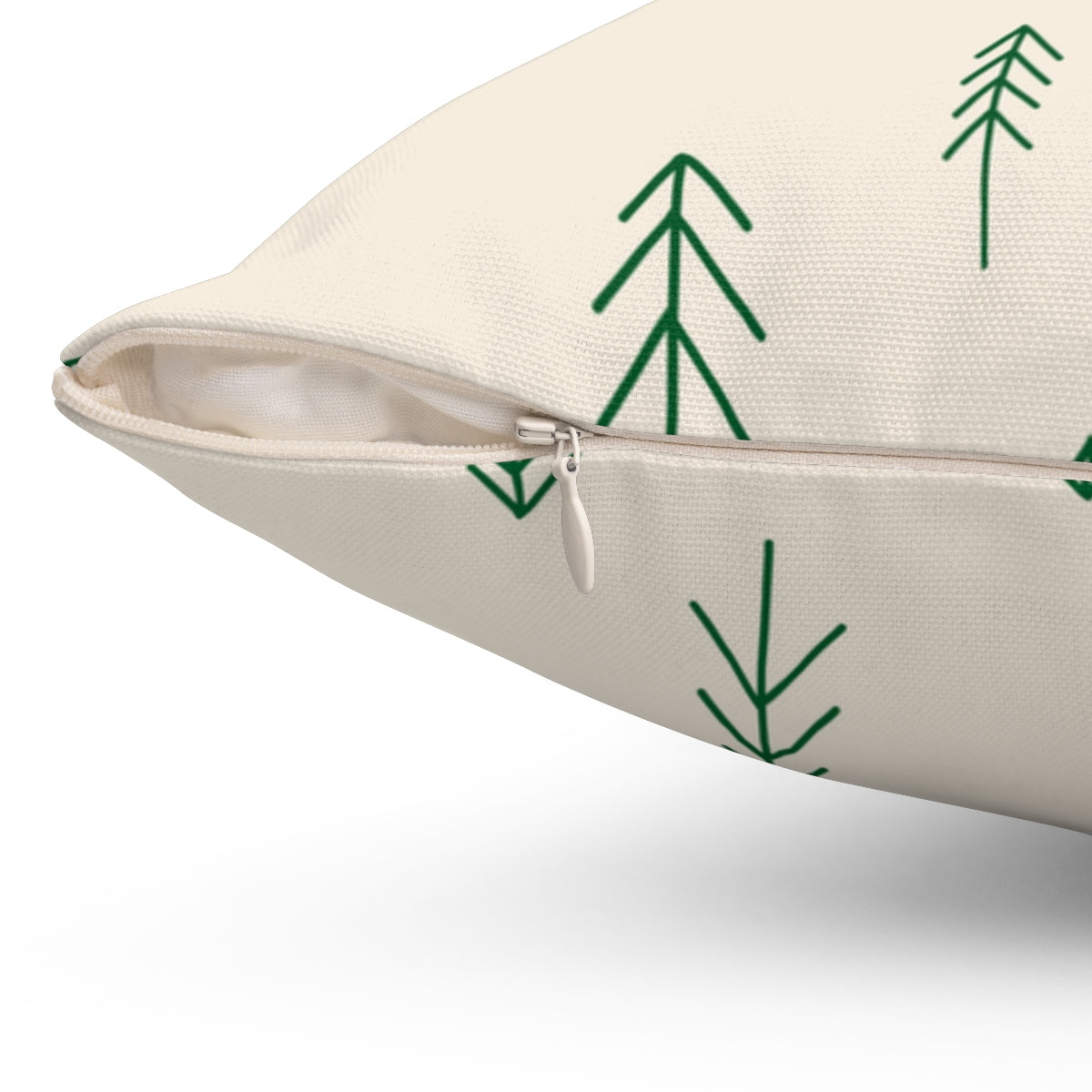 Polyester Square Holiday Pillowcase - Evergreen