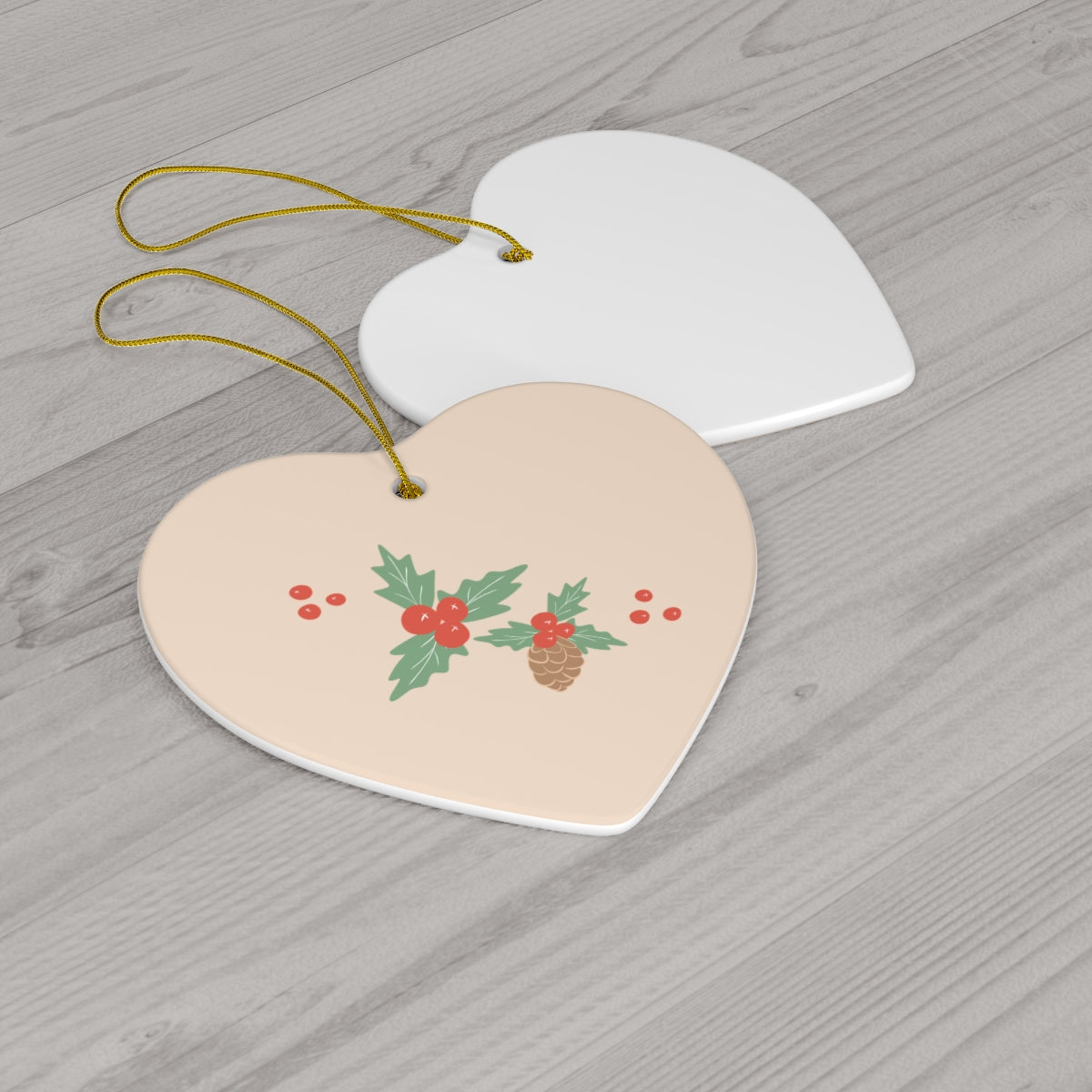 Ceramic Holiday Ornaments - Pinecones