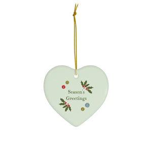 Ceramic Holiday Ornaments - Season's Greetings