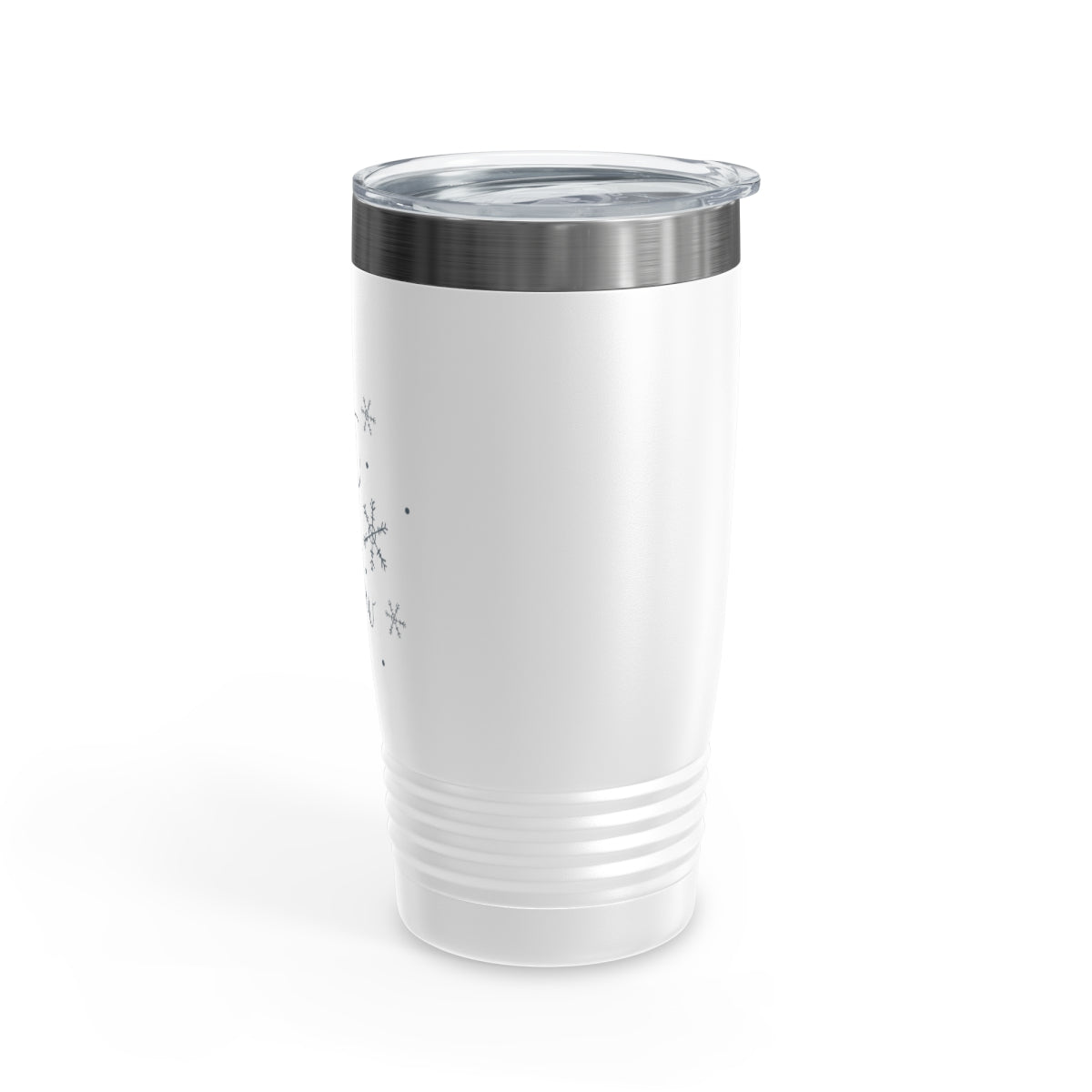 20oz White Ringneck Holiday Tumbler - Let it Snow
