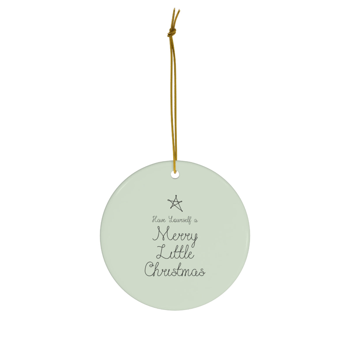 Ceramic Holiday Ornament - Merry Little Christmas