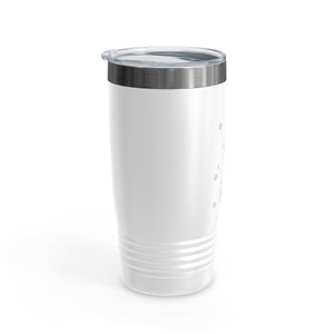 20oz White Ringneck Holiday Tumbler - All is Calm. All is Bright