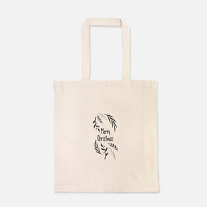 Heavy Cotton Tote Bag – Merry Christmas Garland