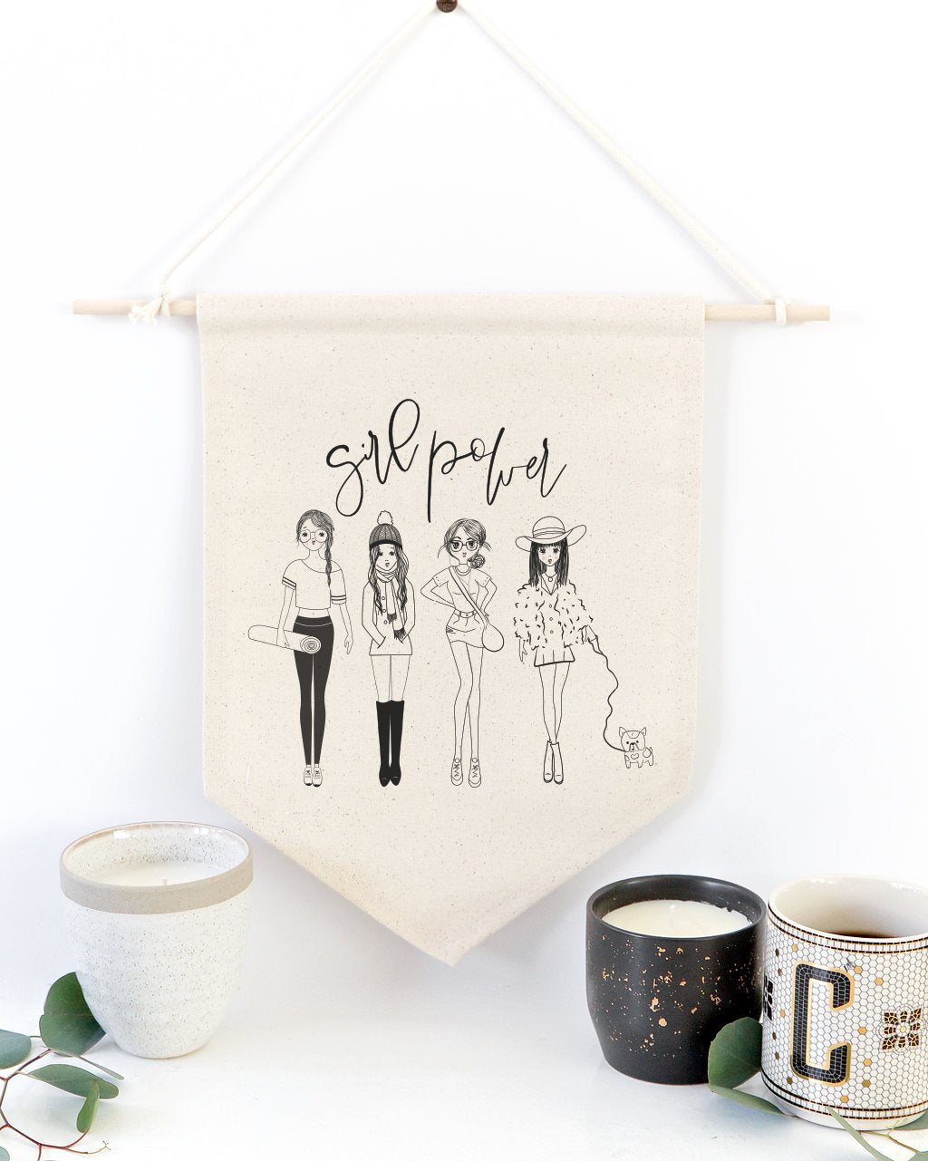 Girl Power Hanging Wall Banner