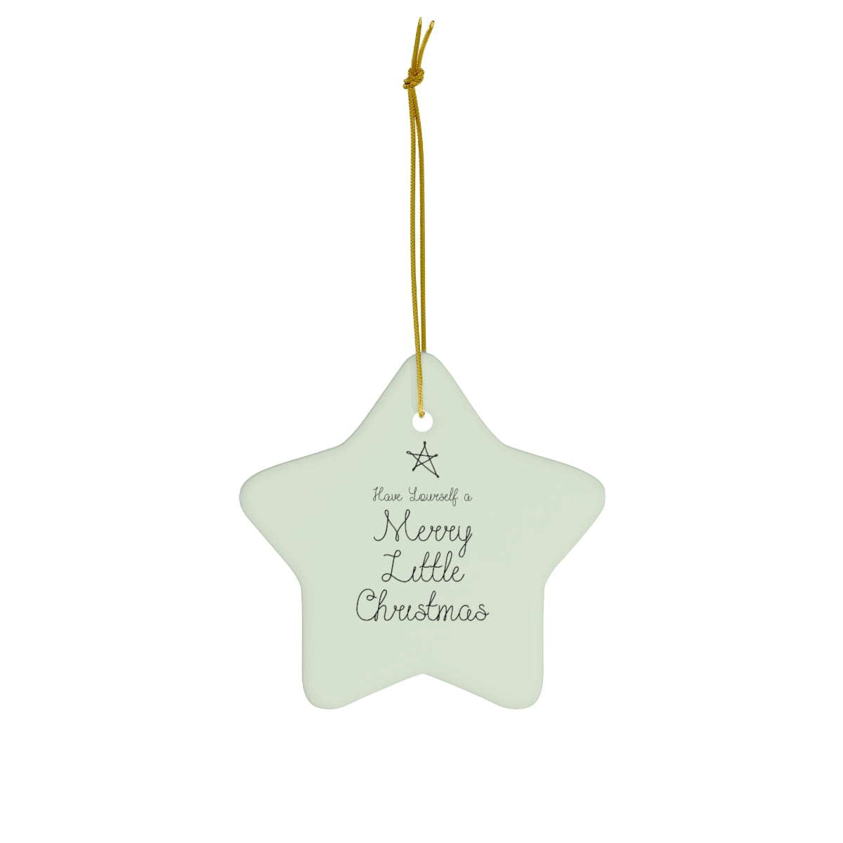 Ceramic Holiday Ornament - Merry Little Christmas