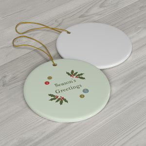 Ceramic Holiday Ornaments - Season's Greetings