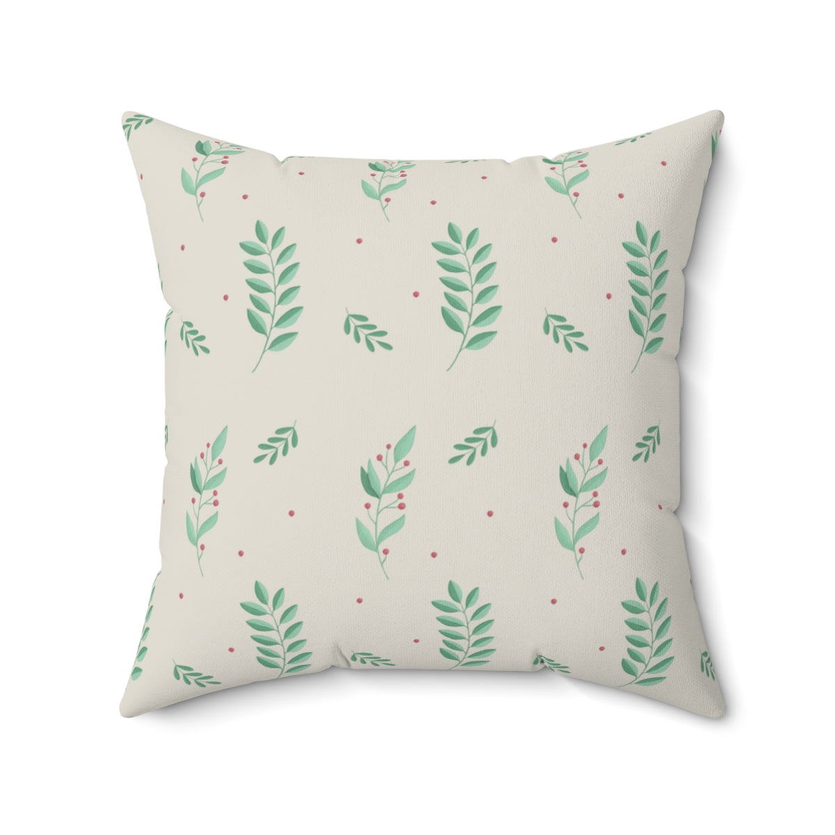 Polyester Square Holiday Pillowcase - Large Holly