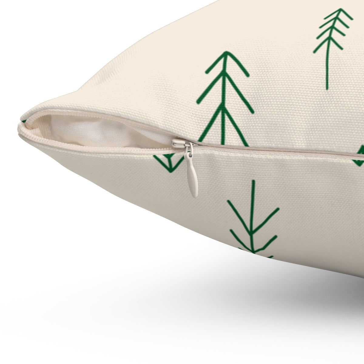 Polyester Square Holiday Pillowcase - Evergreen