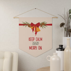 Holiday Pennant - Christmas Bell & Bow