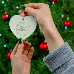 Ceramic Holiday Ornament - Colorful Wreath