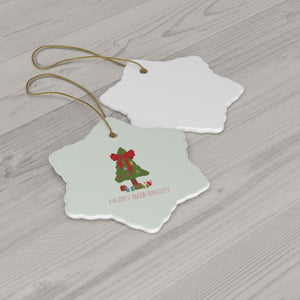 Ceramic Holiday Ornament - Merry & Bright