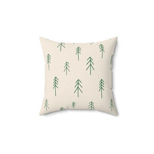 Polyester Square Holiday Pillowcase - Evergreen