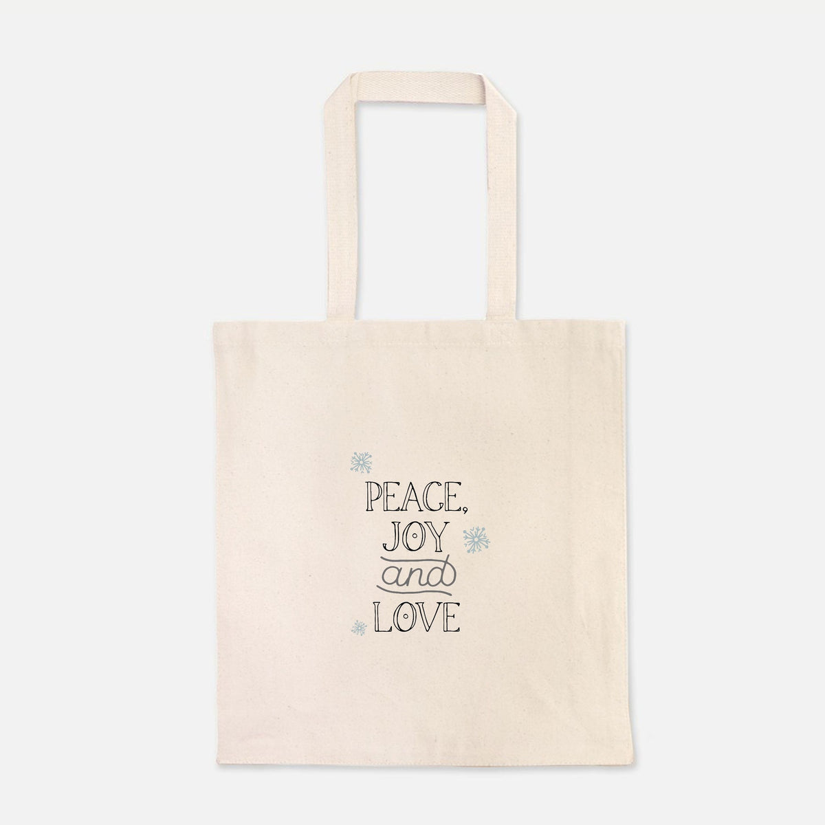 Heavy Cotton Tote Bag - Peace, Joy &amp; Love