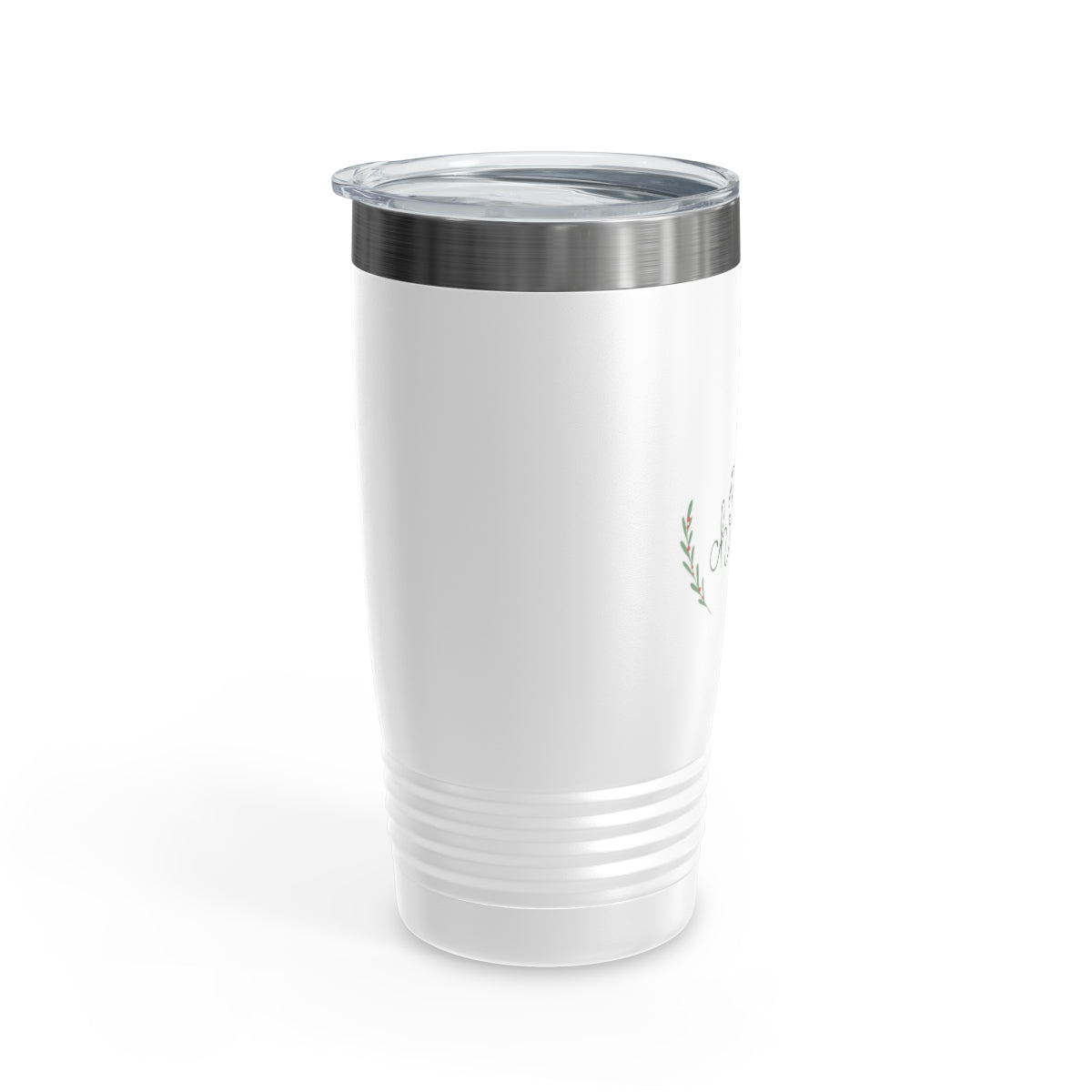 20oz White Ringneck Holiday Tumbler - Merry Christmas