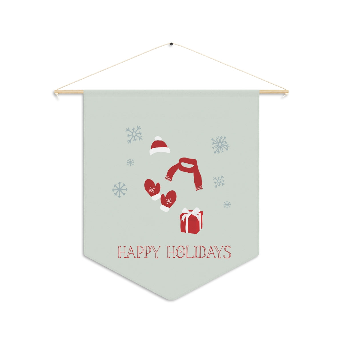 Pennant - Red Happy Holidays