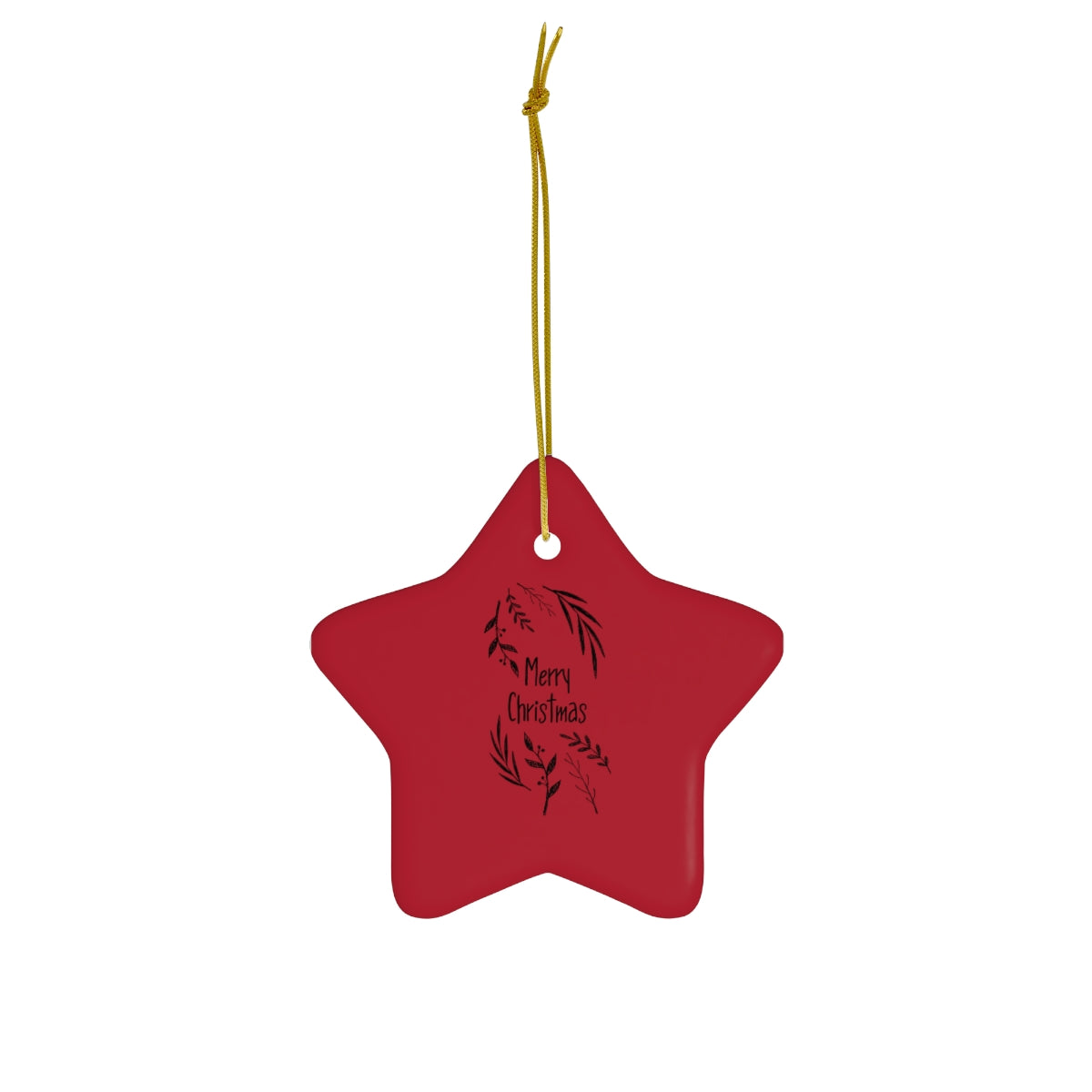 Ceramic Holiday Ornament - Merry Christmas Garland