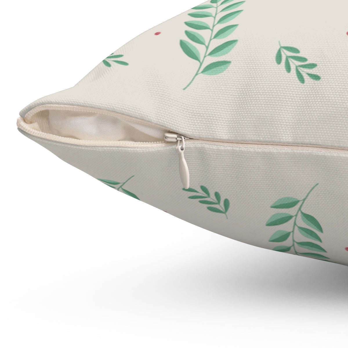 Polyester Square Holiday Pillowcase - Large Holly