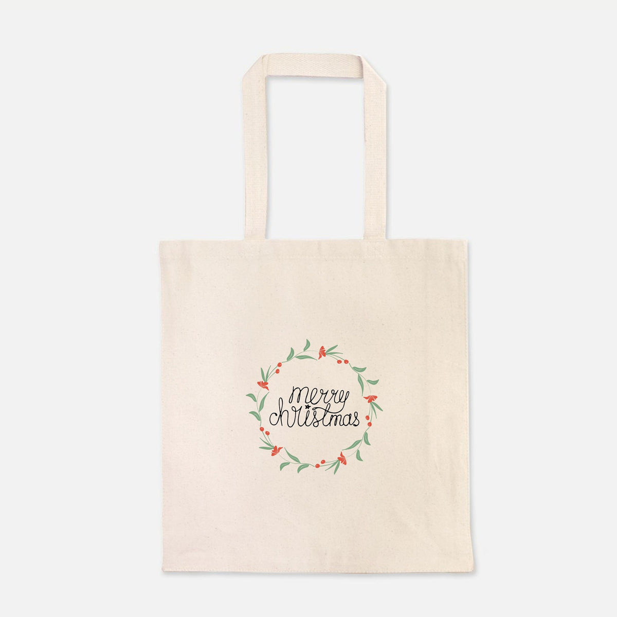 Heavy Cotton Tote Bag – Colorful Wreath