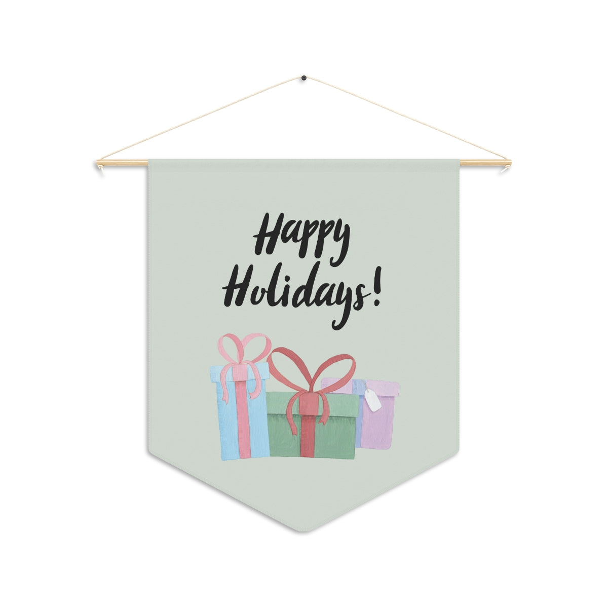 Holiday Pennant - Happy Holidays &amp; Presents